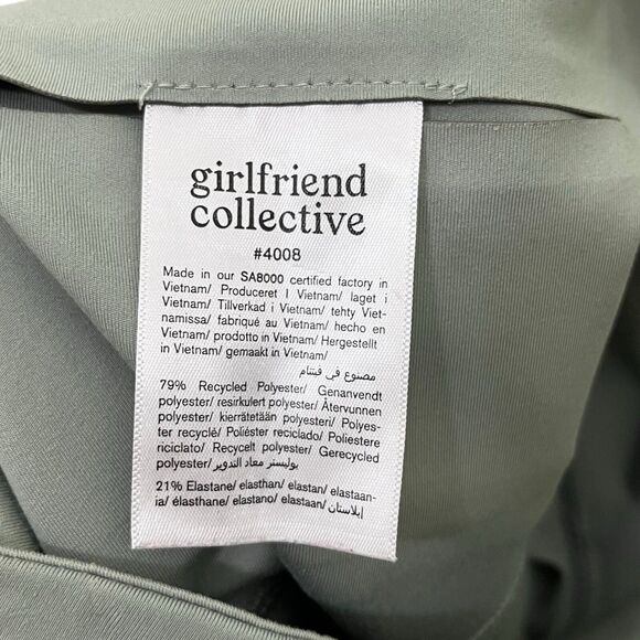 Girlfriend Collective High Waist Cropped Leggings Green Compressive Women’s S - Picture 9 of 11